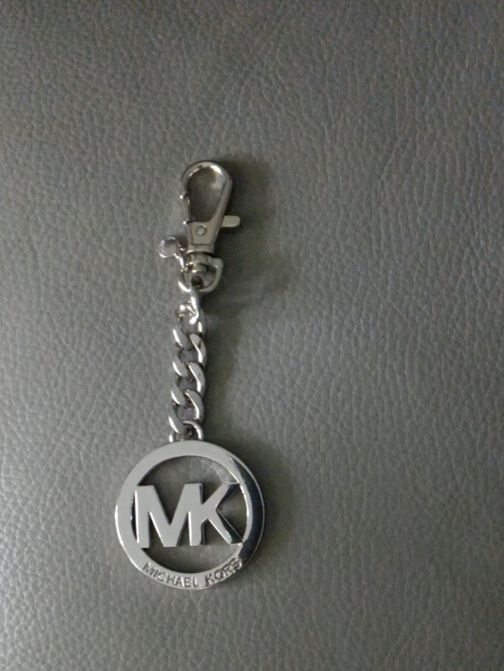 Michael Kors Silver Logo Purse Charm / Key Fob - NEW